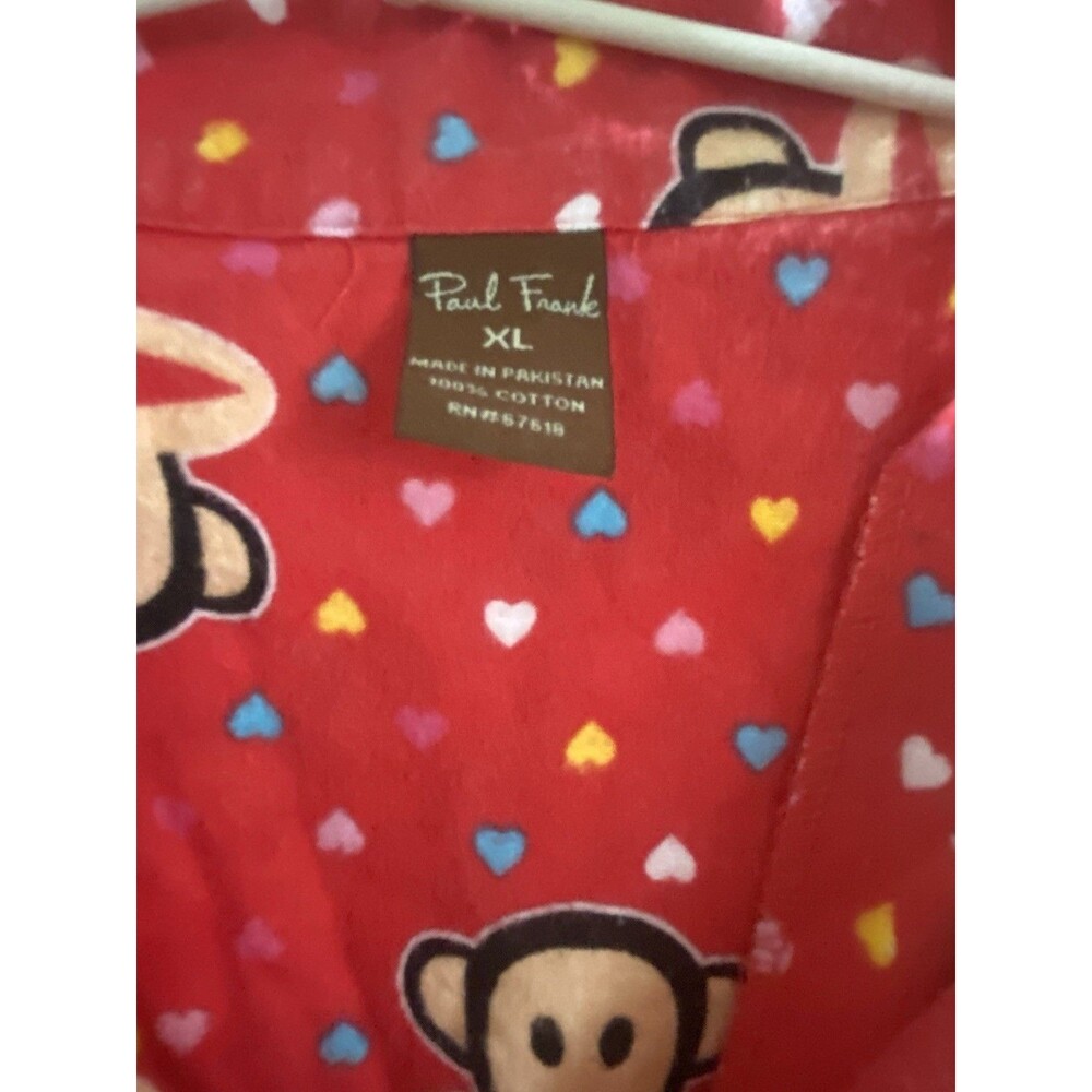 Paul Frank Pajama Set Signature Monkey Red Vintage Y2K Adult Women’s XL - Picture 4 of 16